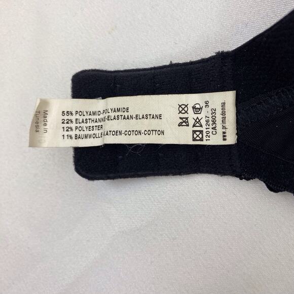 Prima Donna Stockholm Lace Black Bra Underwire Bow Size EU 85 US Band 38 - Picture 8 of 10